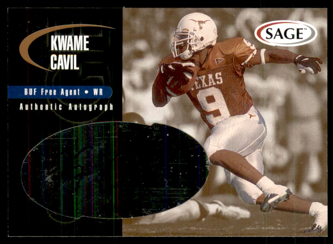 2000 SAGE Autographs Bronze #A8 Kwame Cavil/650
