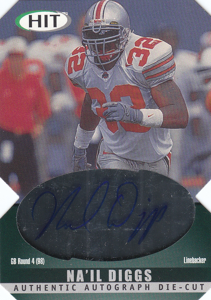 2000 SAGE HIT Autographs Emerald Die Cuts #20 Na'il Diggs
