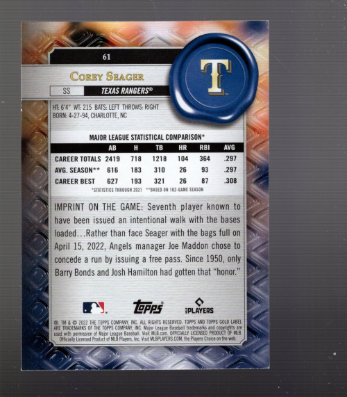 B3926- 2022 Topps Gold Label BB #s 1-100 +Inserts -You Pick- 15+ FREE US SHIP - Picture 139 of 153
