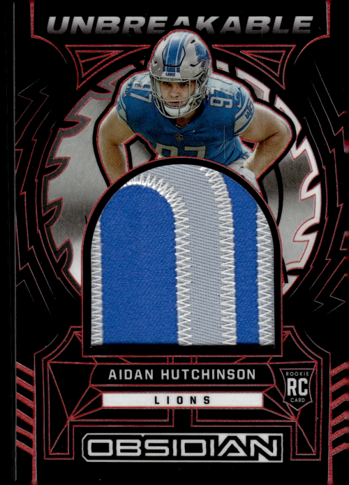 2022 Panini Obsidian Unbreakable Materials Electric Etch Red