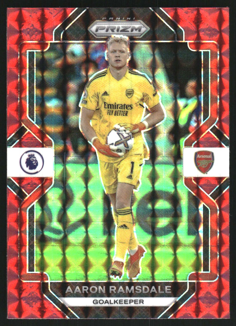 2022-23 Panini Prizm English Premier League Prizms Red Mosaic #160 Aaron Ramsdale