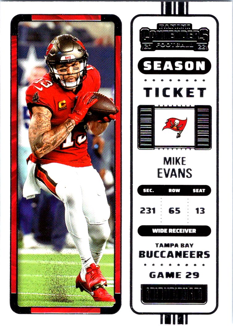 Mike Evans Autograph Signed 2022 Panini Card Buccaneers 