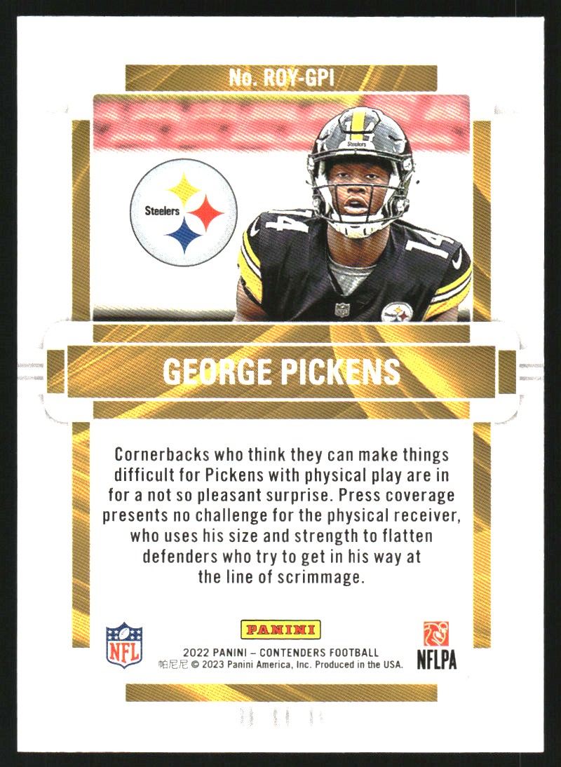 2022 Panini Contenders Rookie of the Year Contenders #18 George