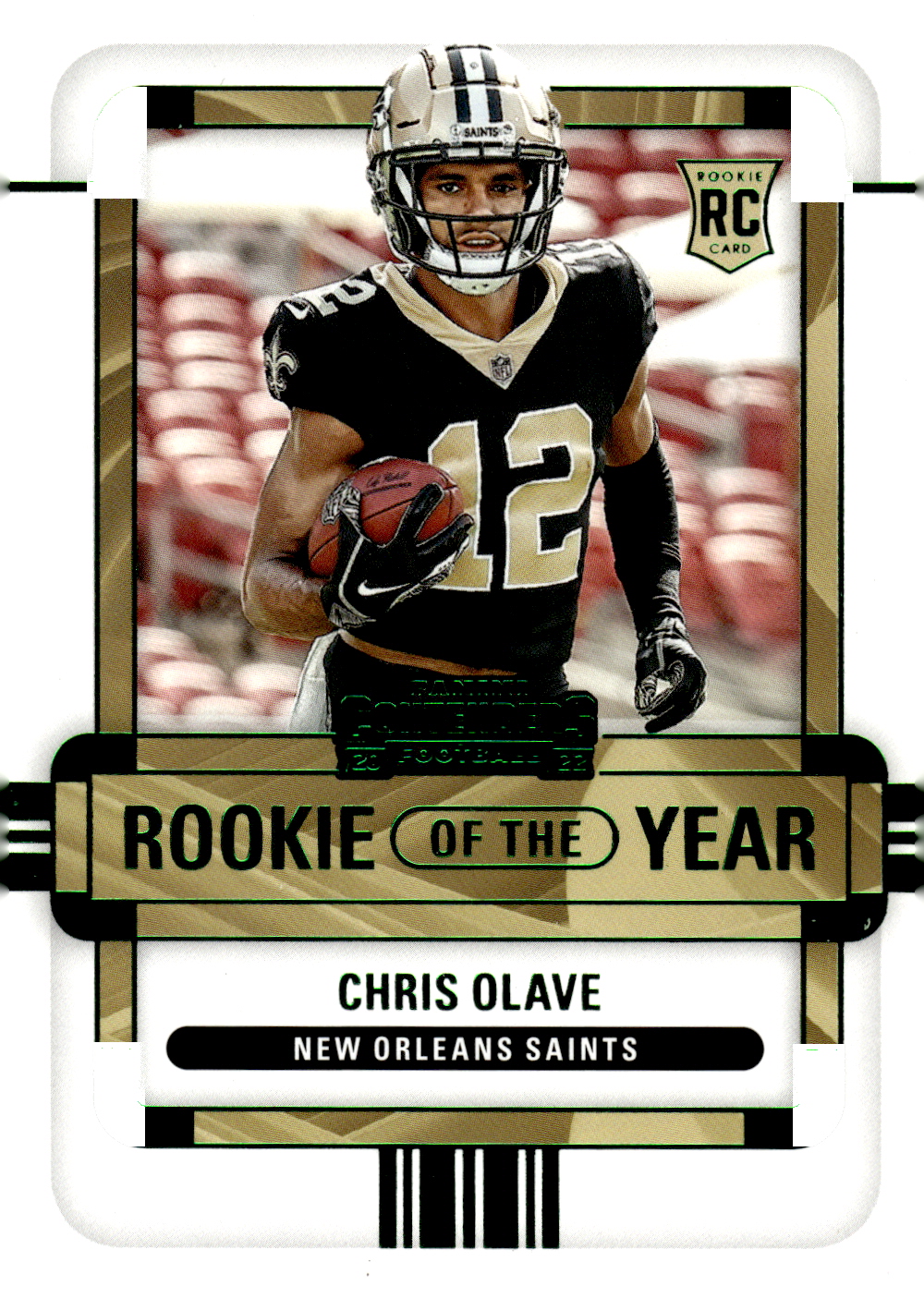 2022 Panini Mosaic Chris Olave Green Prizm RC New Orleans Saints #313