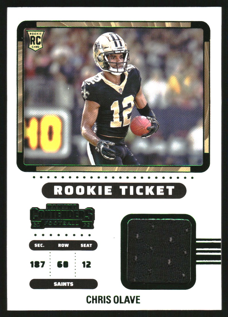 2022 Panini Contenders Rookie Ticket Swatches #9 Chris Olave