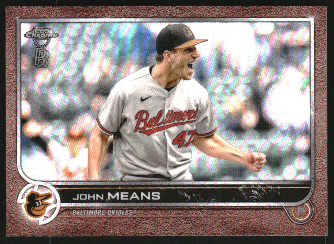 2022 Topps Chrome Ben Baller Rose Gold Refractors #176 John Means
