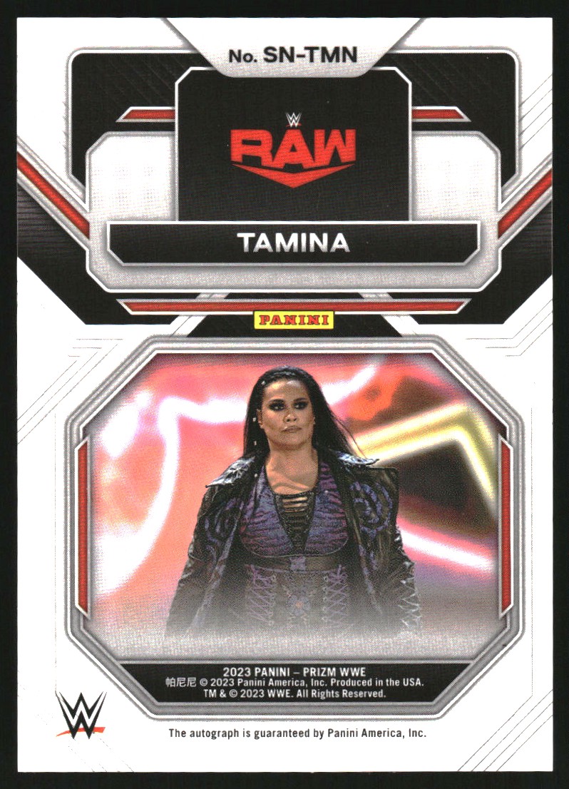 2023 Panini Prizm WWE Sensational Signatures #SNTMN Tamina