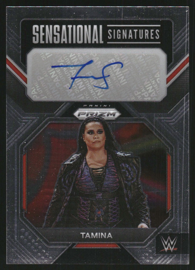 2023 Panini Prizm WWE Sensational Signatures #SNTMN Tamina