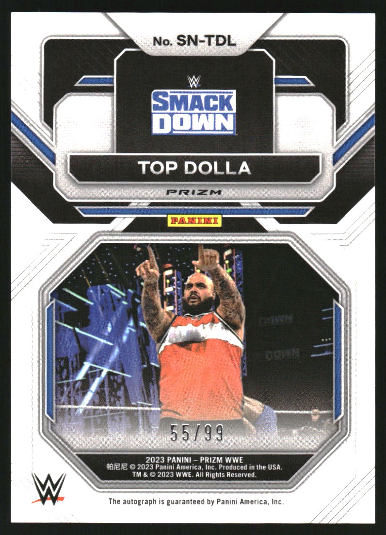 2023 Panini Prizm WWE Sensational Signatures Prizms Red #SNTDL Top Dolla
