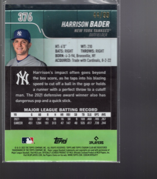 A5018- 2022 Stadium Club Chrome BB Assorted Inserts -You Pick- 15+ FREE US SHIP - Picture 15 of 105