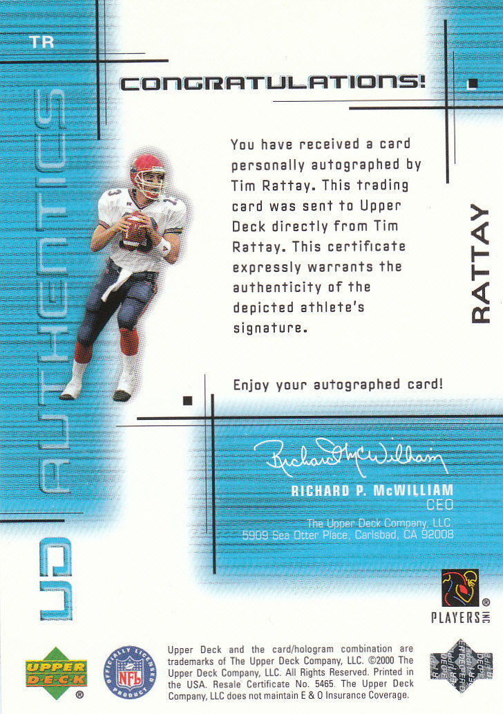 2000 Ionix (Upper Deck) Football "Insert" Cards - Bild 3 von 67