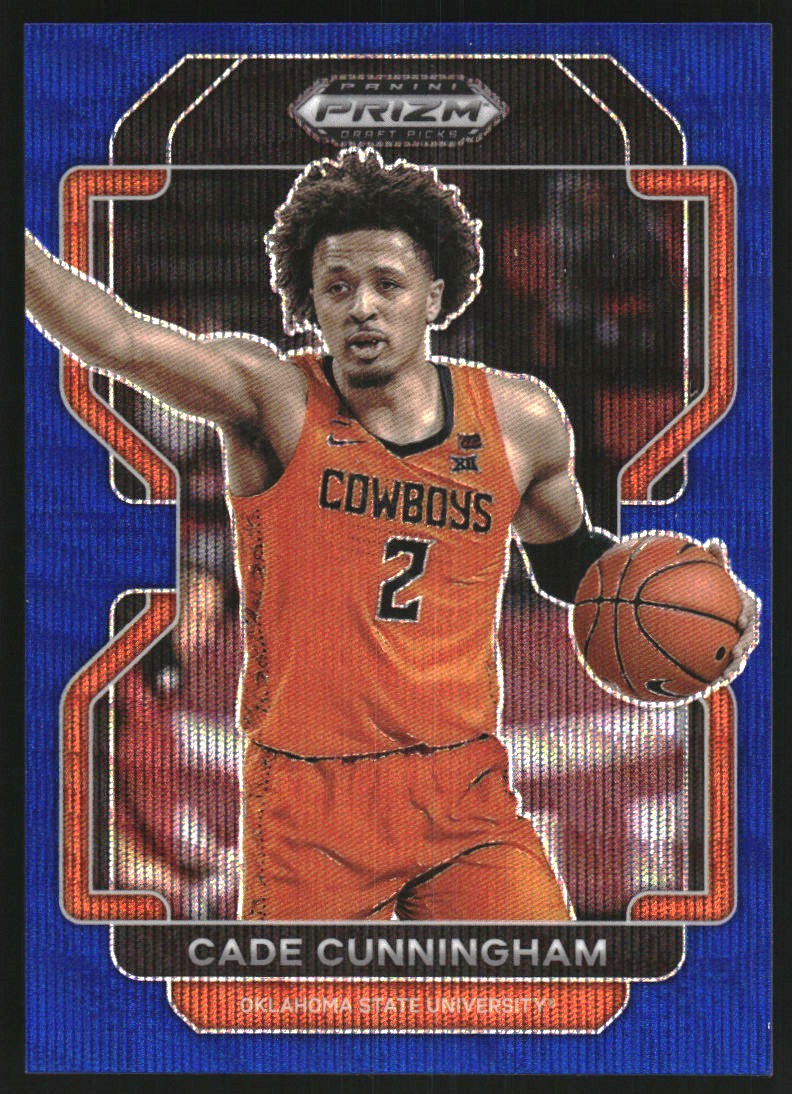 2022-23 Panini Prizm Draft Picks Prizms Blue Wave #6 Cade Cunningham