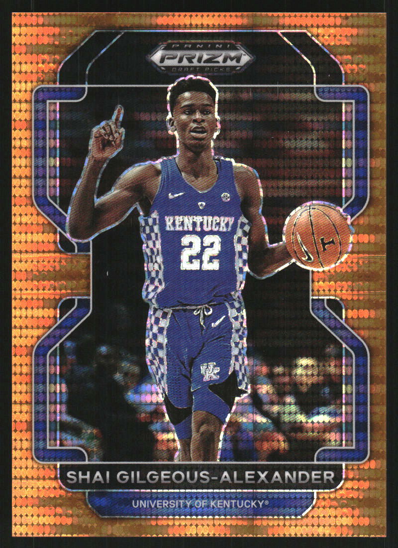 2022-23 Panini Prizm Draft Picks Prizms Orange Pulsar #43 Shai Gilgeous-Alexander
