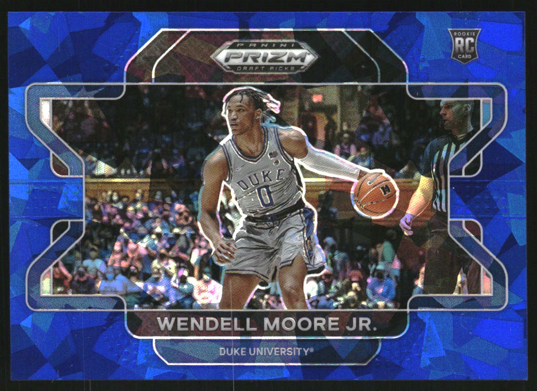 2022-23 Panini Prizm Draft Picks Variations Prizms Blue Ice #76 Wendell Moore Jr.