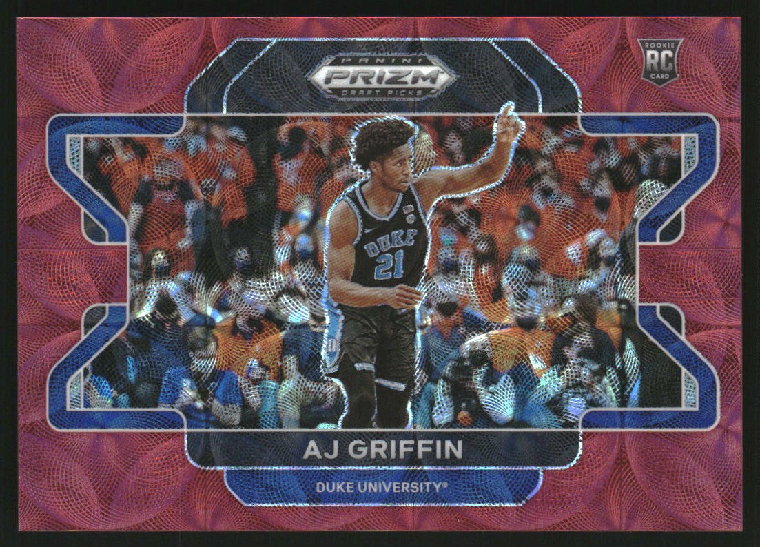 2022-23 Panini Prizm Draft Picks Variations Prizms Choice Red #56 AJ Griffin