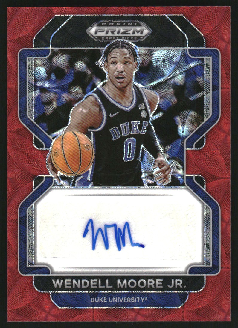 2022-23 Panini Prizm Draft Picks Draft Picks Autographs Prizms Choice Red #28 Wendell Moore Jr.