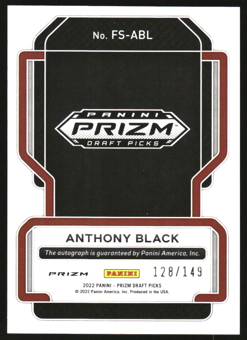 2022-23 Panini Prizm Draft Picks Freshman Signatures Prizms Blue #5 Anthony Black