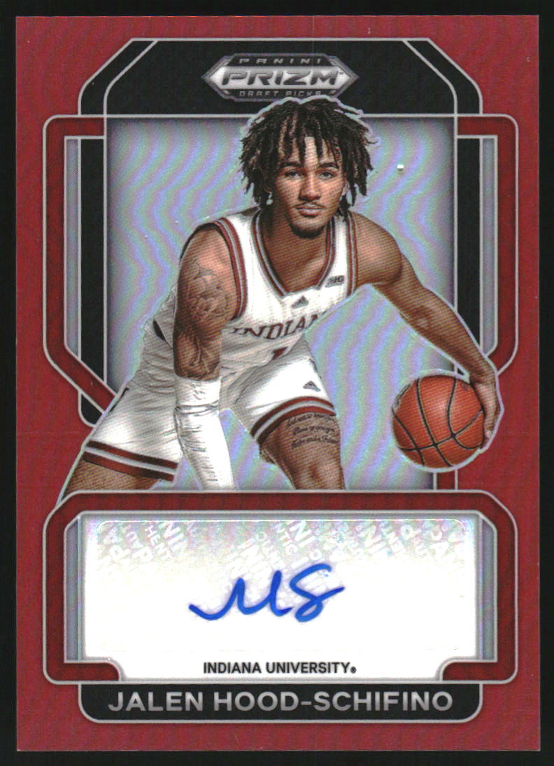 2022-23 Panini Prizm Draft Picks Freshman Signatures Prizms Red #12 Jalen Hood-Schifino