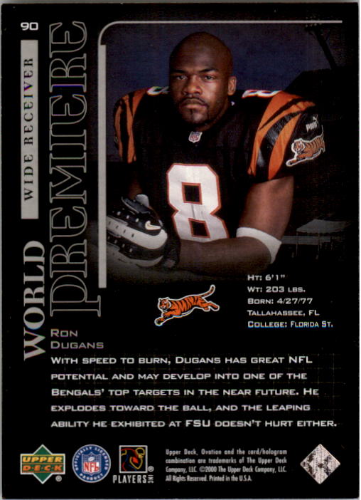 2000 Upper Deck Ovation Standing Ovation #90 Ron Dugans