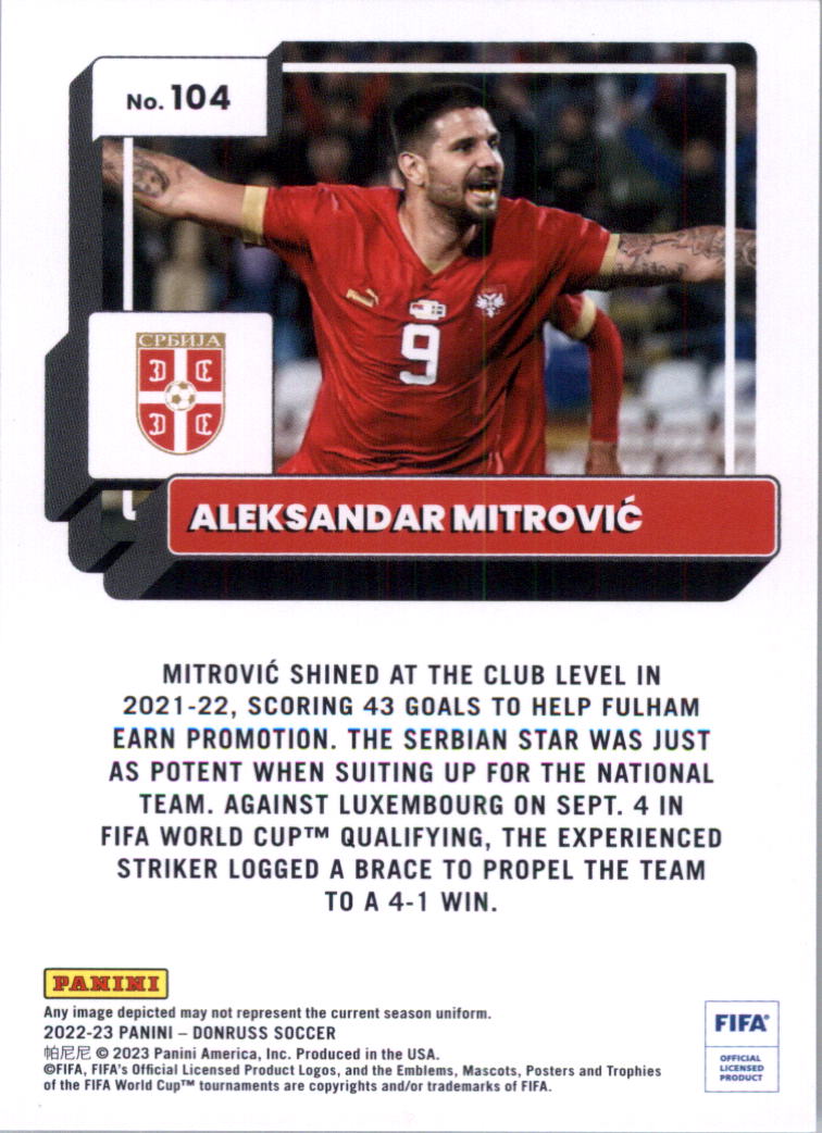 2022-23 Donruss Soccer Card Pick (Base) - Picture 207 of 399