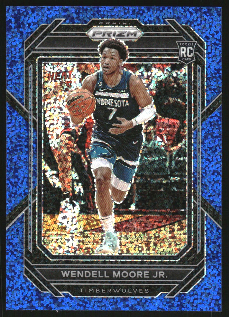 2022-23 Panini Prizm Prizm Blue Sparkle #221 Wendell Moore Jr.