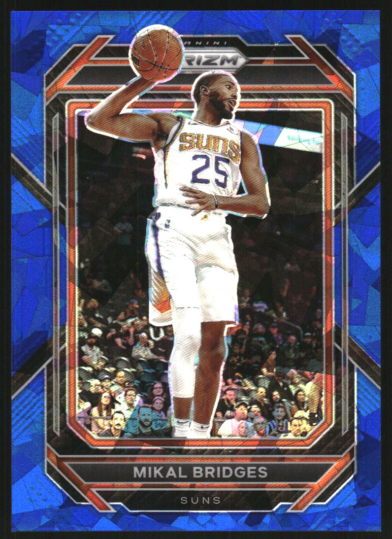 2022-23 Panini Prizm Prizms Blue Ice #120 Mikal Bridges