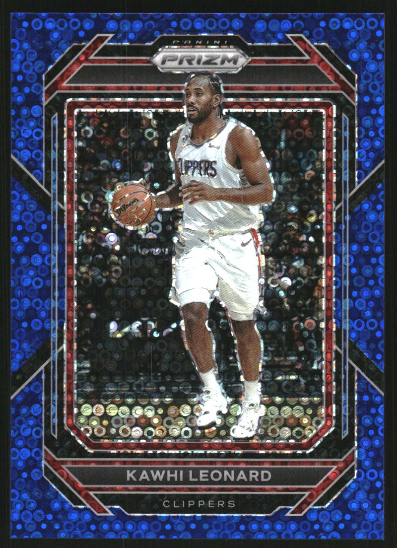 2022-23 Panini Prizm Prizms Fast Break Blue #128 Kawhi Leonard