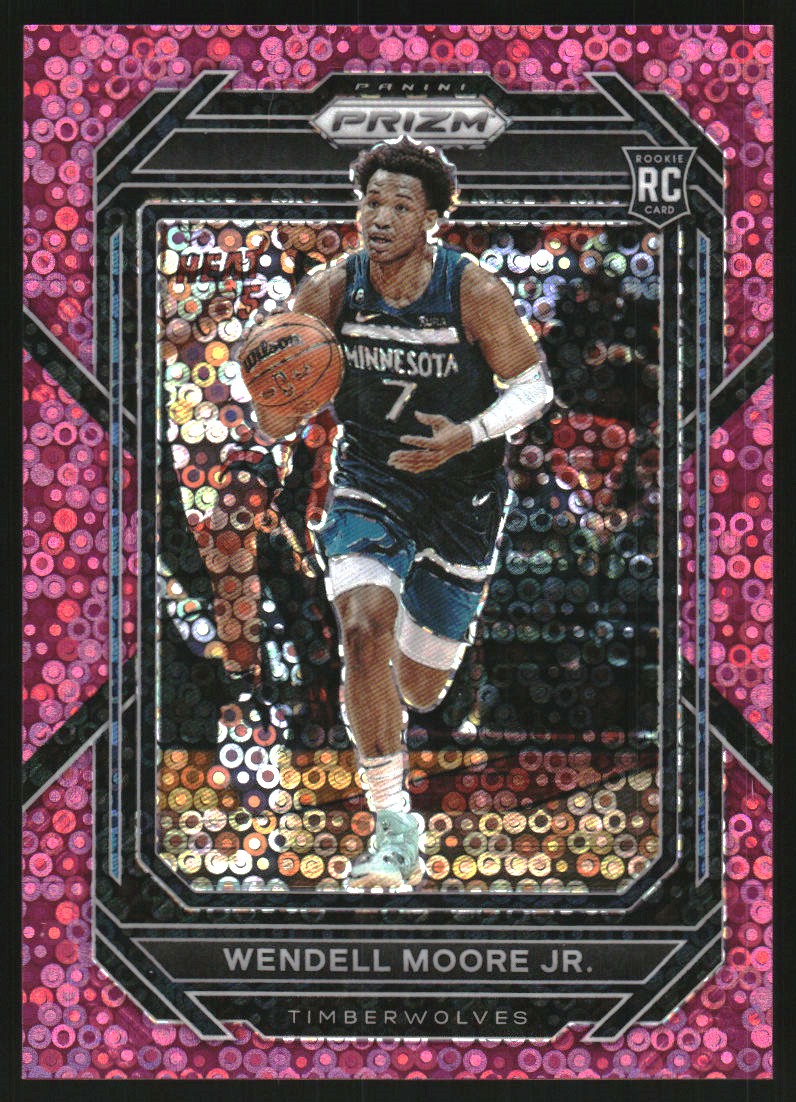 2022-23 Panini Prizm Prizms Fast Break Pink #221 Wendell Moore Jr.