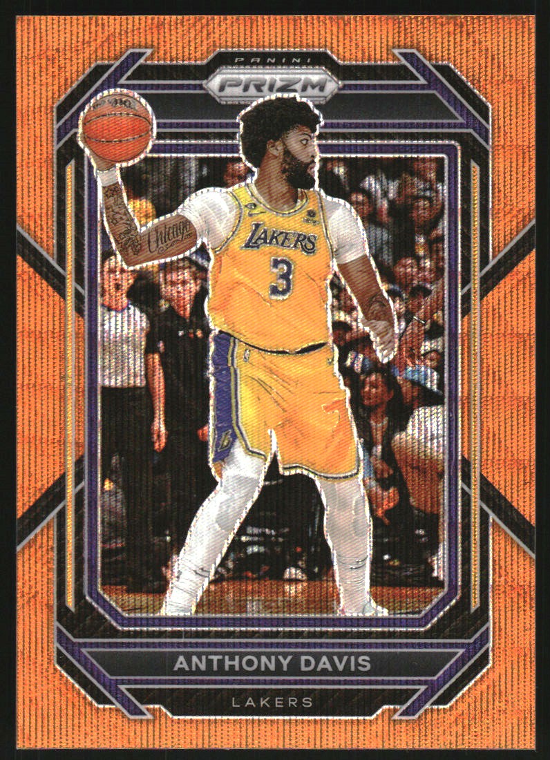2022-23 Panini Prizm Prizms Orange Wave #122 Anthony Davis