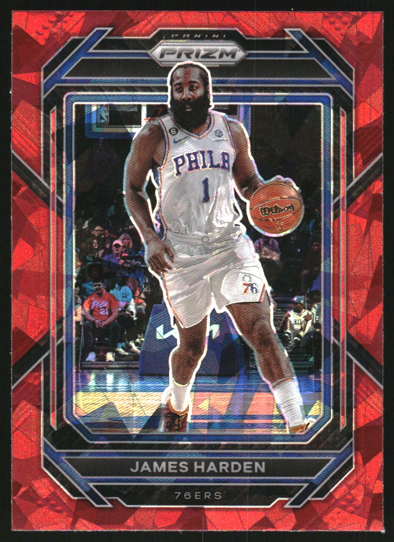 2022-23 Panini Prizm Prizms Red Ice #35 James Harden