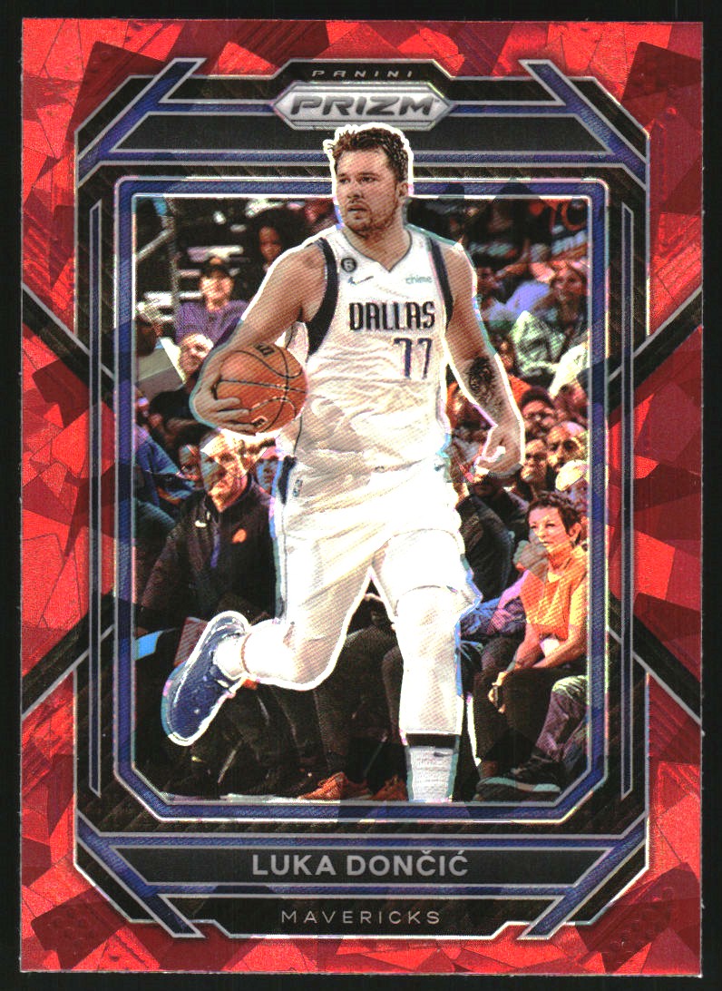 2022-23 Panini Prizm Prizms Red Ice #196 Luka Doncic