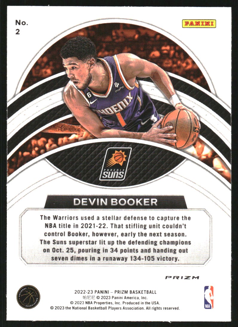 2022-23 Panini Prizm Dominance Prizms Silver #2 Devin Booker