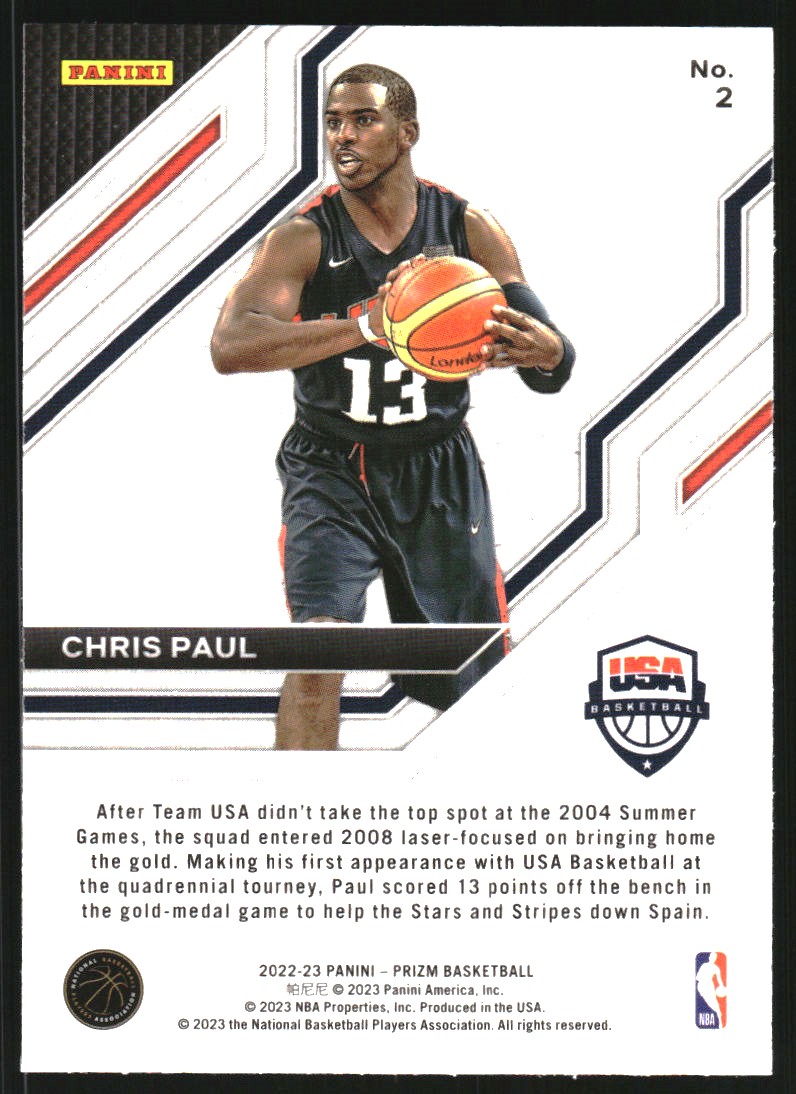 2022-23 Panini Prizm USA Basketball #2 Chris Paul