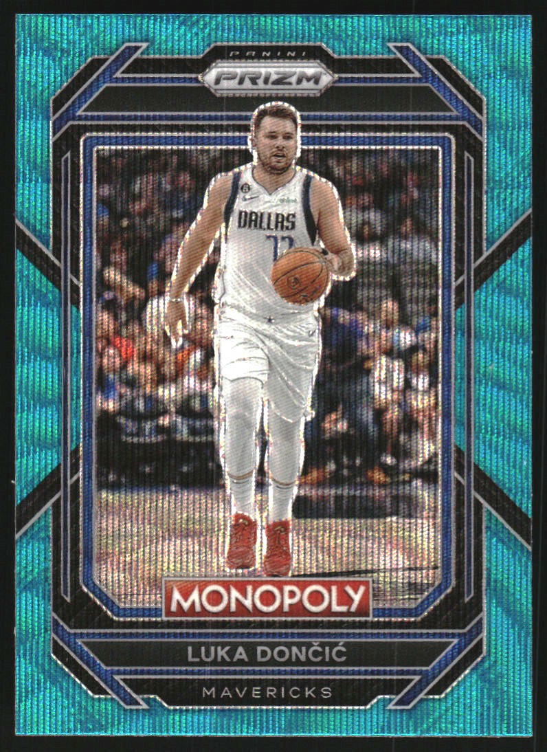 2022-23 Panini Prizm Monopoly Teal Wave #19 Luka Doncic