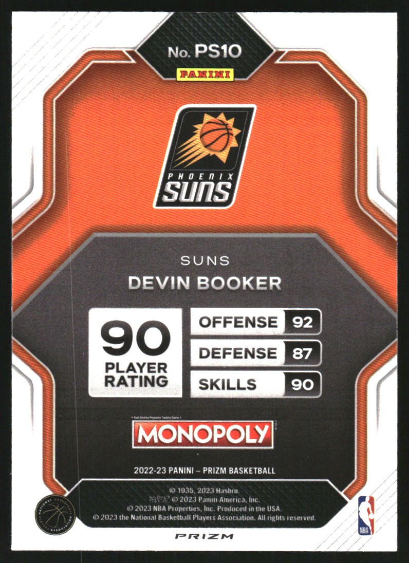 2022-23 Panini Prizm Monopoly All-Stars Silver #PS10 Devin Booker