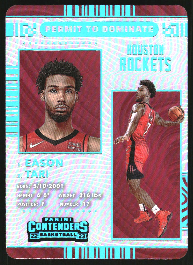 2022-23 Panini Contenders Permit to Dominate #12 Tari Eason