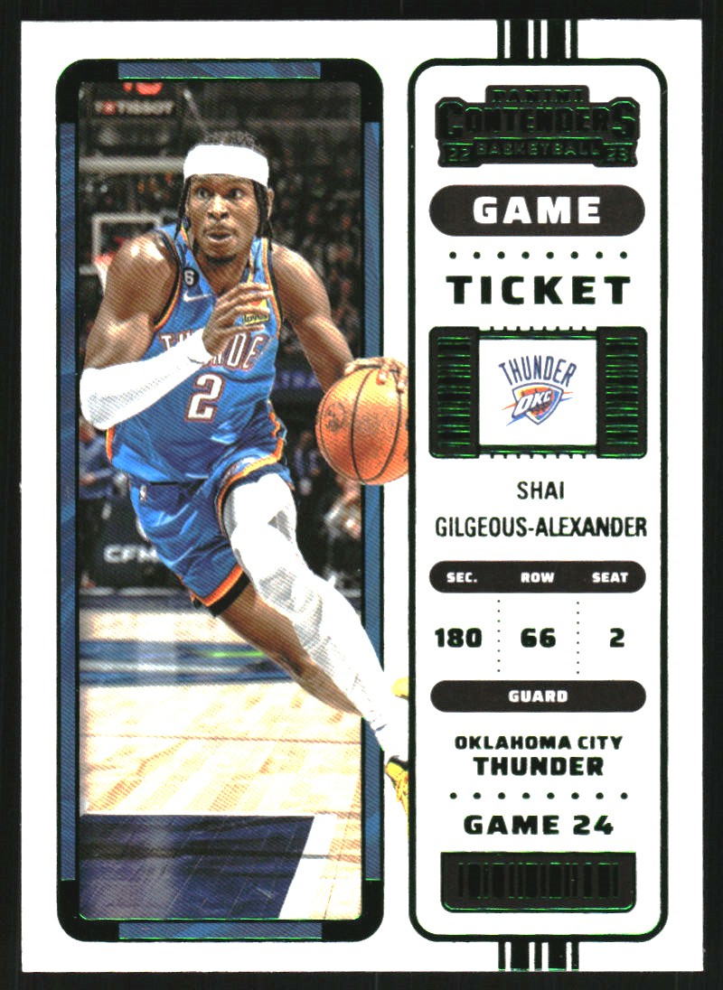 2022-23 Panini Contenders Game Ticket Green #18 Shai Gilgeous-Alexander