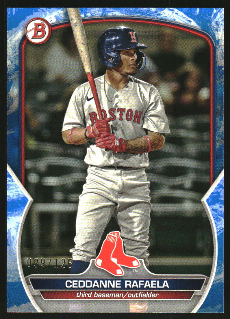 2023 Bowman Prospects Blue Pattern #BP29 Ceddanne Rafaela /125