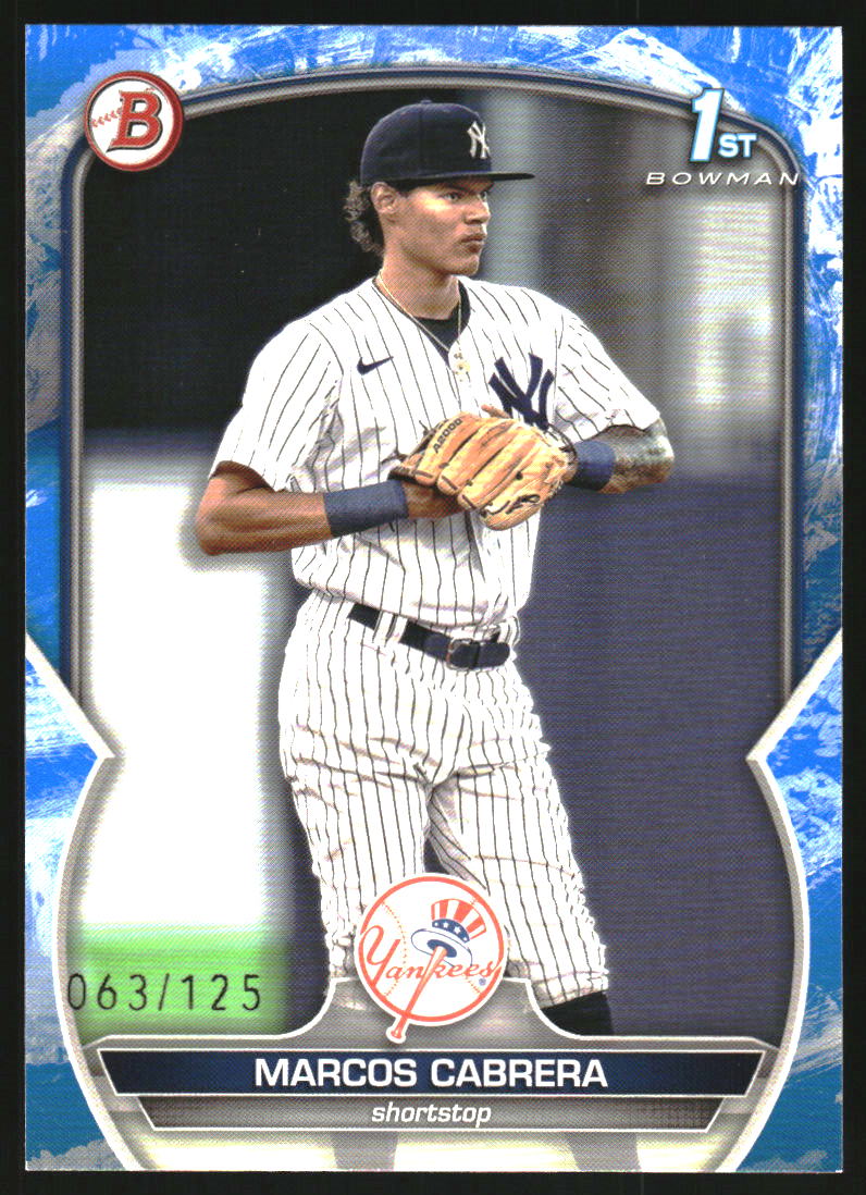 2023 Bowman Prospects Blue Pattern #BP46 Marcos Cabrera /125