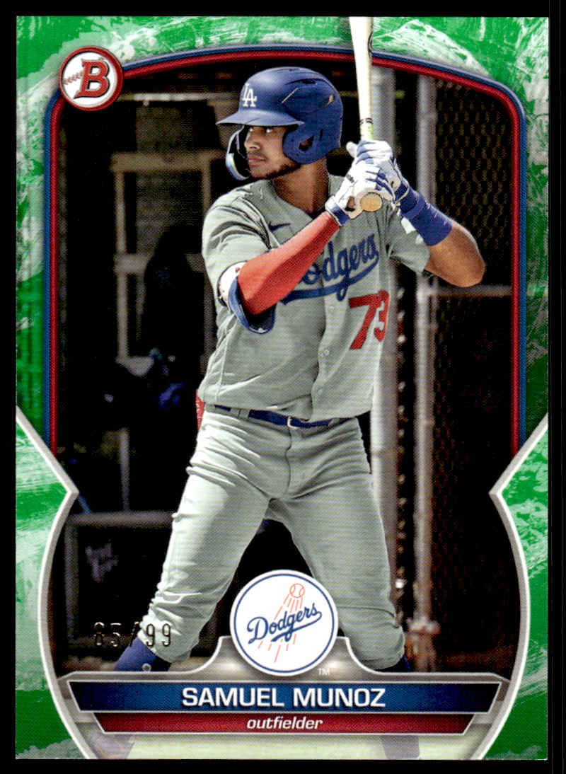 2023 Bowman Prospects Green Pattern #BP80 Samuel Munoz