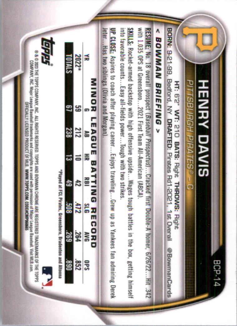 Selección de tarjeta de béisbol Bowman Chrome Prospects 2023 (base) - Imagen 21 de 438