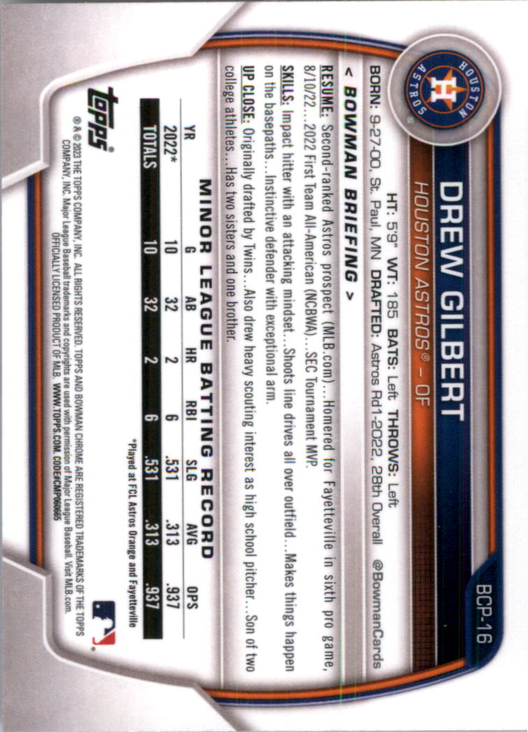 Selección de tarjeta de béisbol Bowman Chrome Prospects 2023 (base) - Imagen 25 de 438