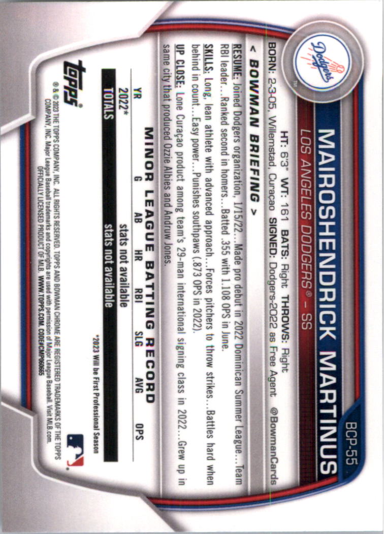 Selección de tarjeta de béisbol Bowman Chrome Prospects 2023 (base) - Imagen 93 de 438