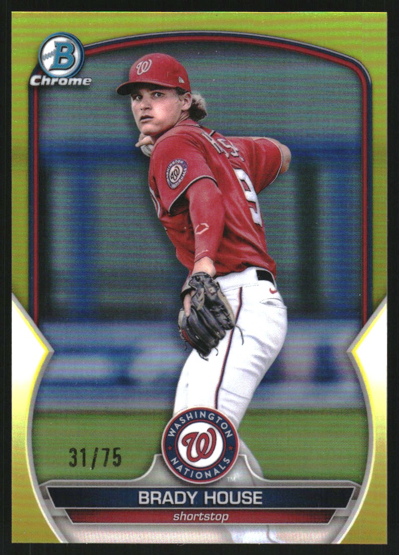 2023 Bowman Chrome Prospects Yellow Refractors #BCP68 Brady House
