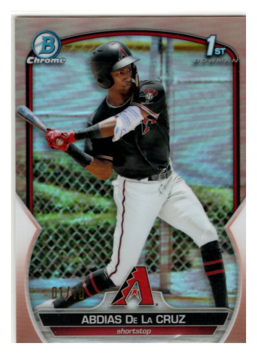 2023 Bowman Chrome Prospects Rose Gold Refractors #BCP34 Abdias De