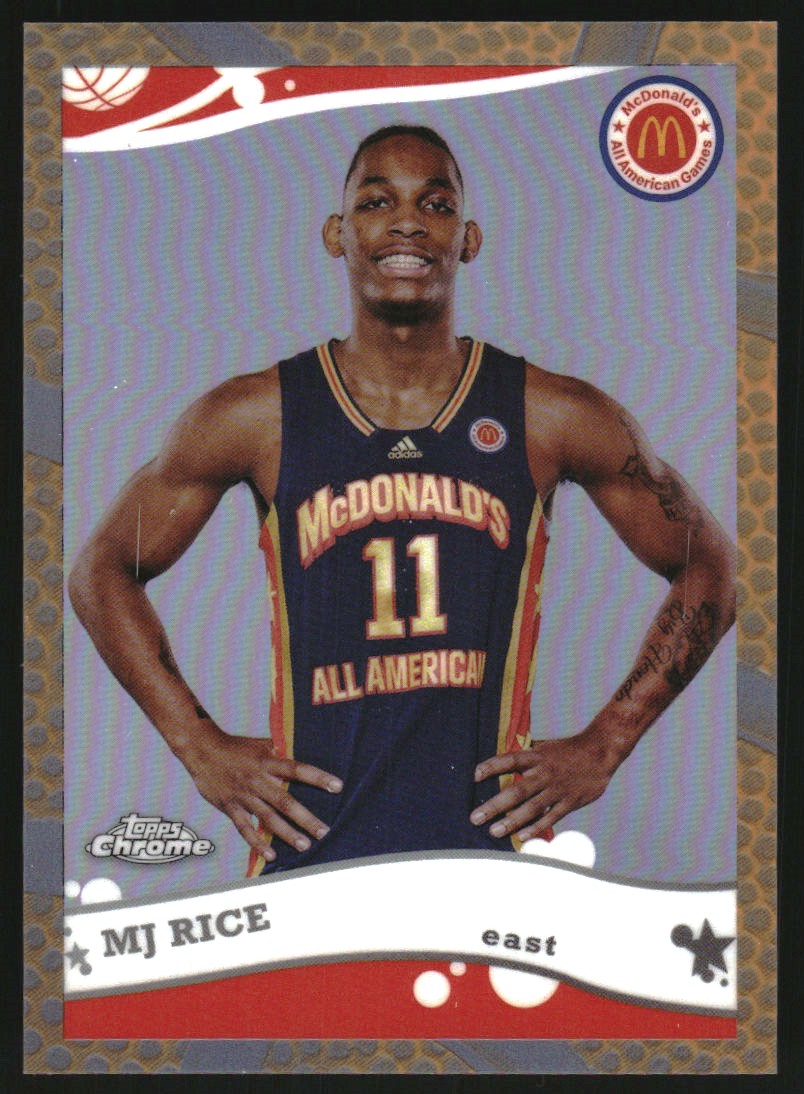 2022 Topps Chrome McDonald's All American '06 All American Orange Refractors #2K63 MJ Rice