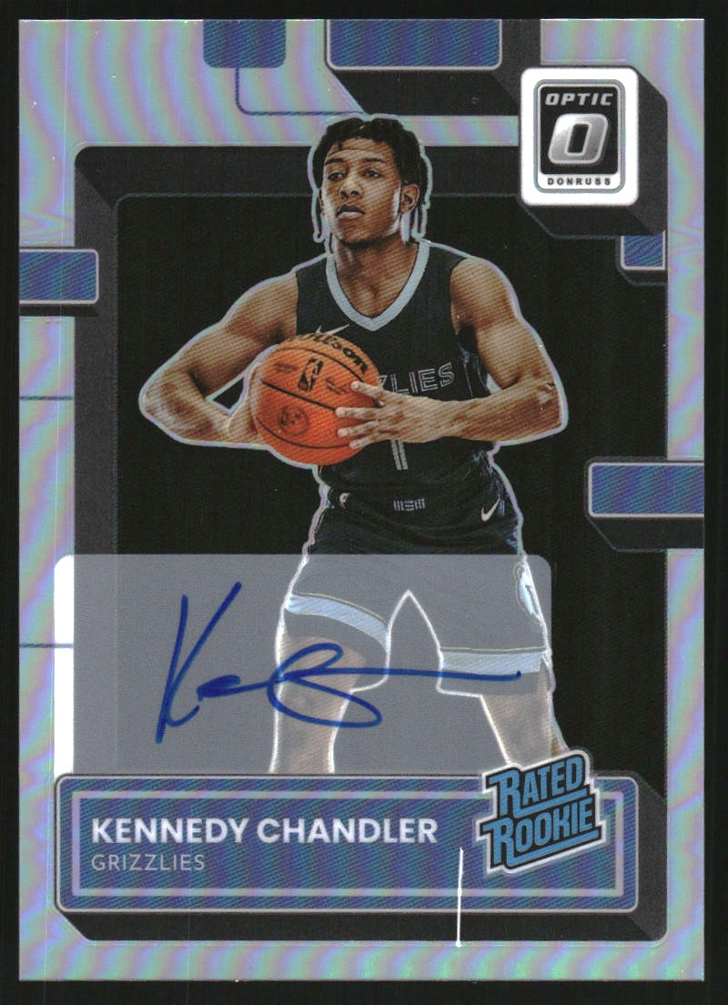 2022-23 Donruss Optic Rated Rookies Signatures Holo #219 Kennedy Chandler