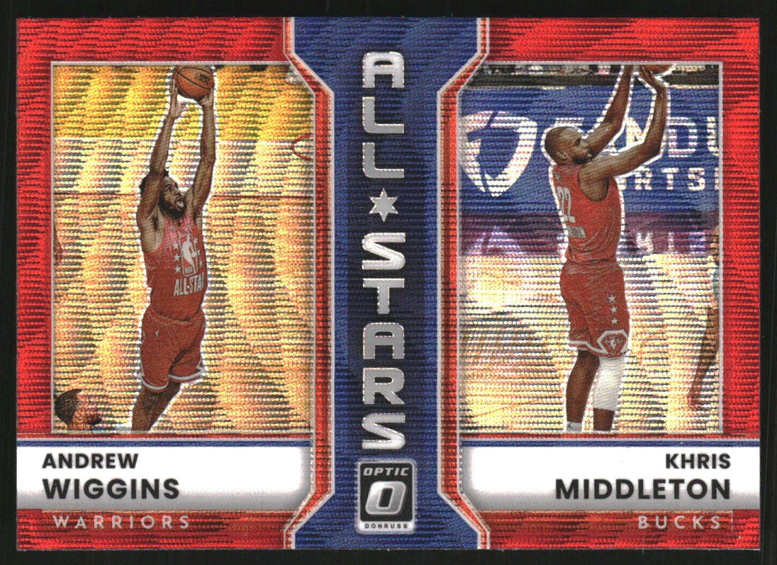 2022-23 Donruss Optic All-Stars Red Wave #7 Andrew Wiggins/Khris Middleton