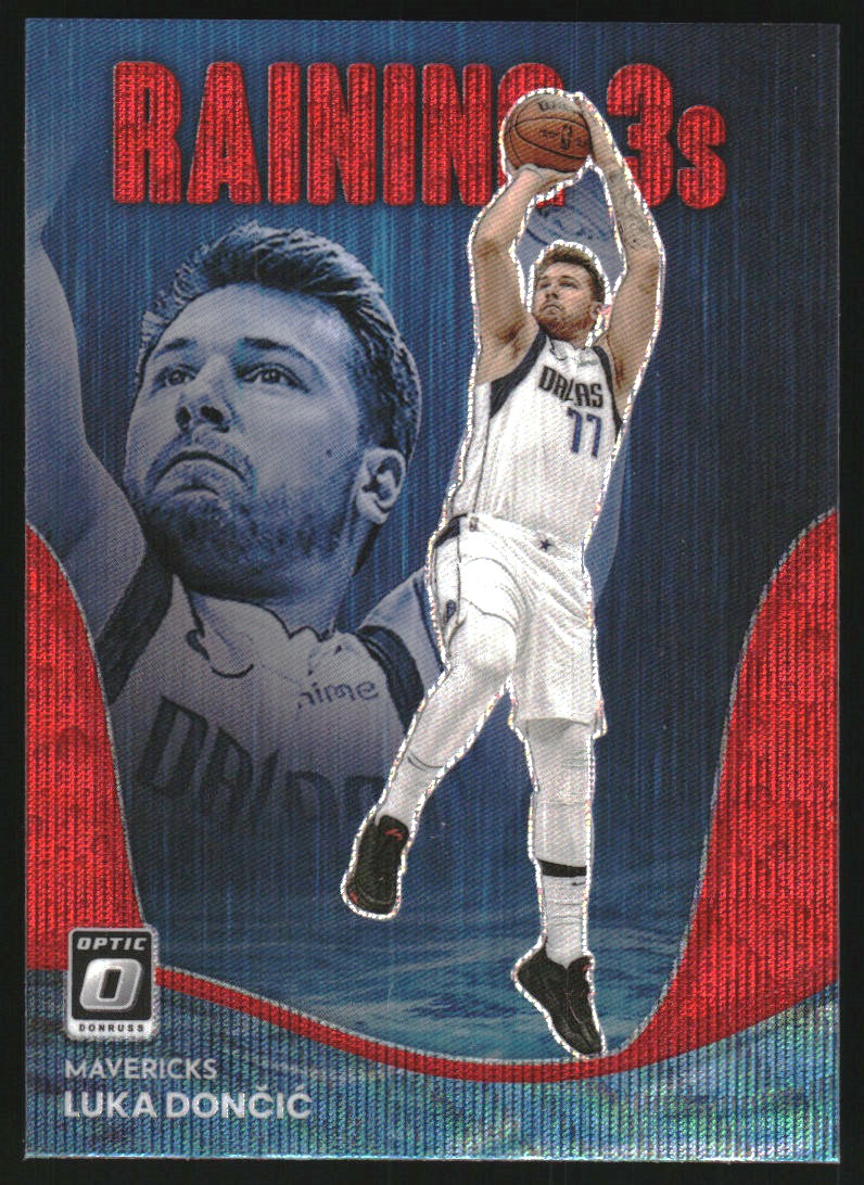 2022-23 Donruss Optic Raining 3s Red Wave #7 Luka Doncic