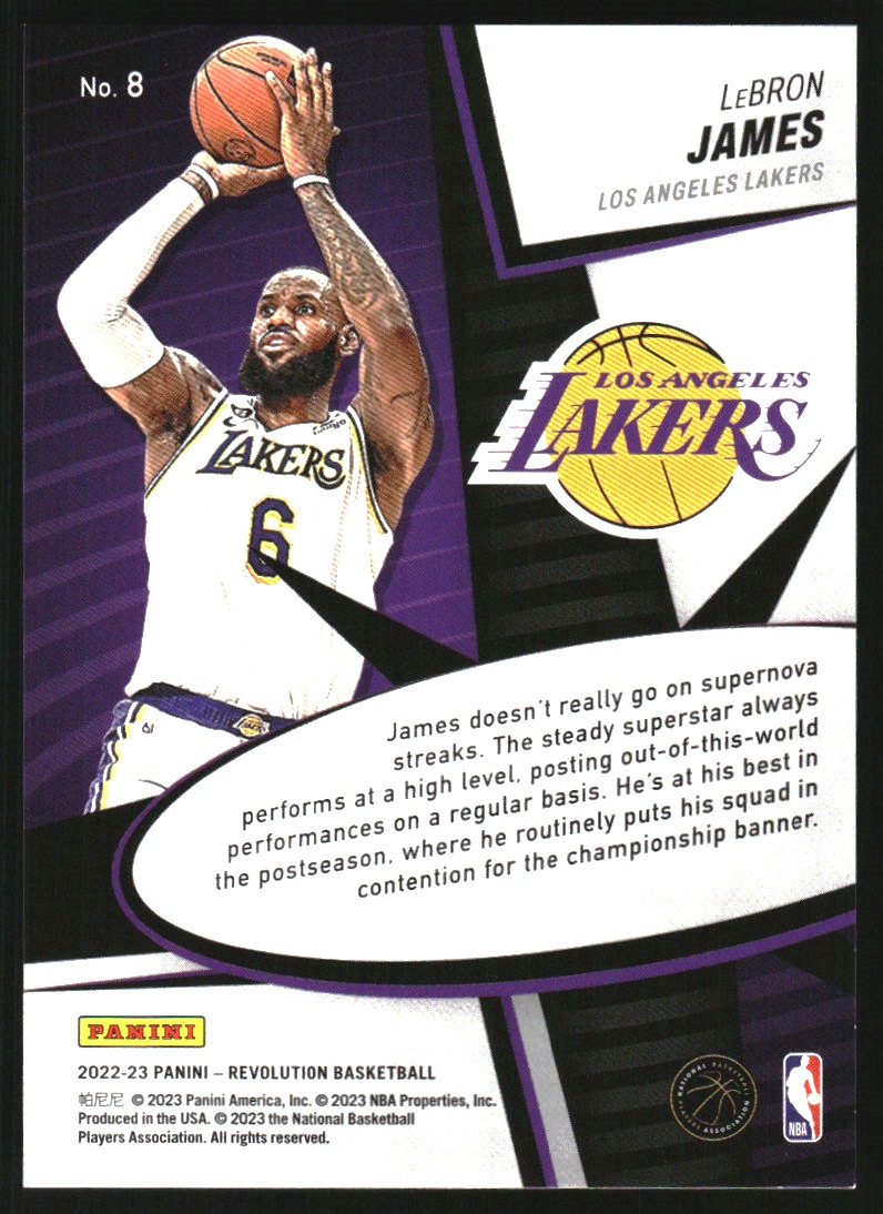 2022-23 Panini Revolution Supernova #8 LeBron James